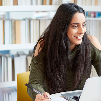 Lady on computer