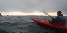 kayaker on the sea