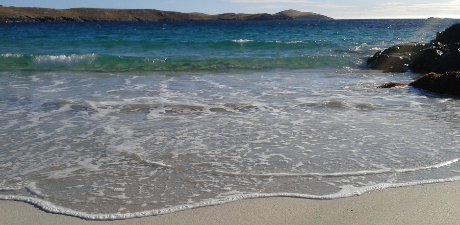 Water on a beach