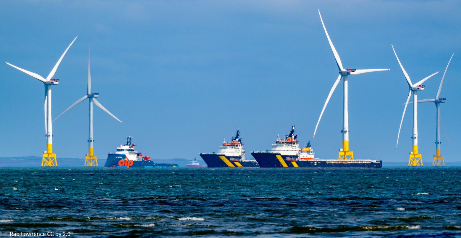 offshore wind turbines with large vessels