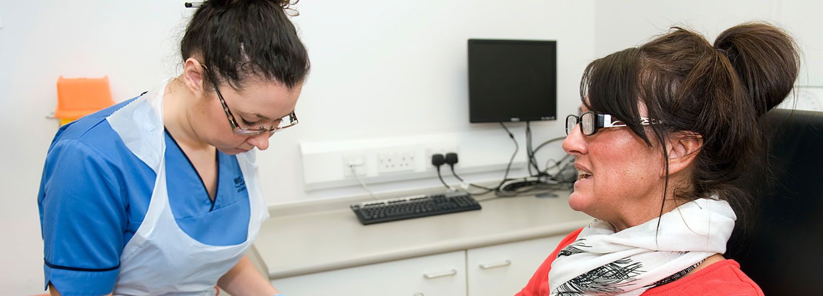 nurse with patient nurse with patient